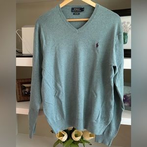 Ralph Lauren Polo V Neck Pima Sz. L